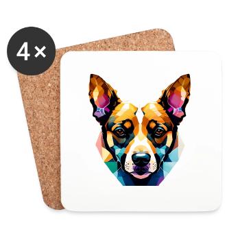 Dog Owner Labrador Dog Shepherd Dog Puppy - Coasters (set of 4) - white - Front
