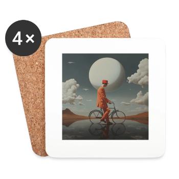 Bicyclette - Coasters (set of 4) - white - Front