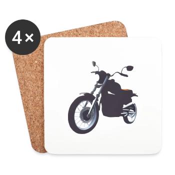 Motorrad Motorradfahrer Motorcross Motorradfan - Untersetzer (4er-Set) - Weiß - Vorne