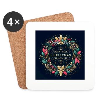 Christmas - Coasters (set of 4) - white - Front