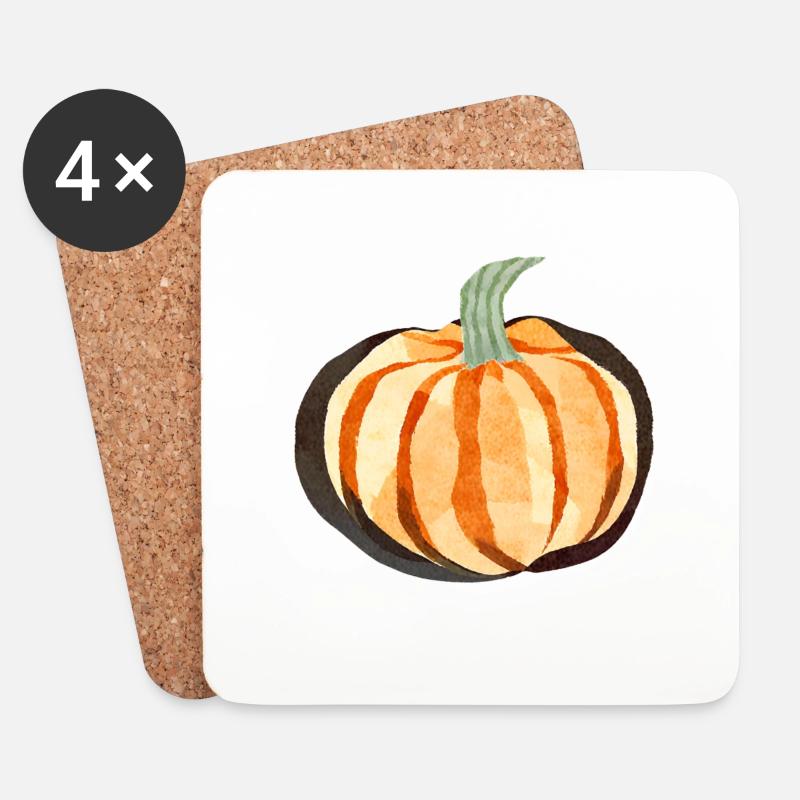 Ween Pumpkin - Printflow - Untersetzer (4er-Set) - Weiß