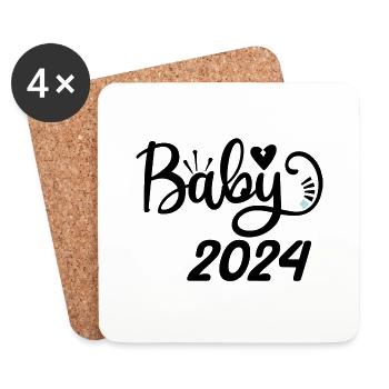 Baby 2024 - Coasters (set of 4) - white - Front