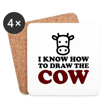 The Cow - Untersetzer (4er-Set) - Weiß - Vorne