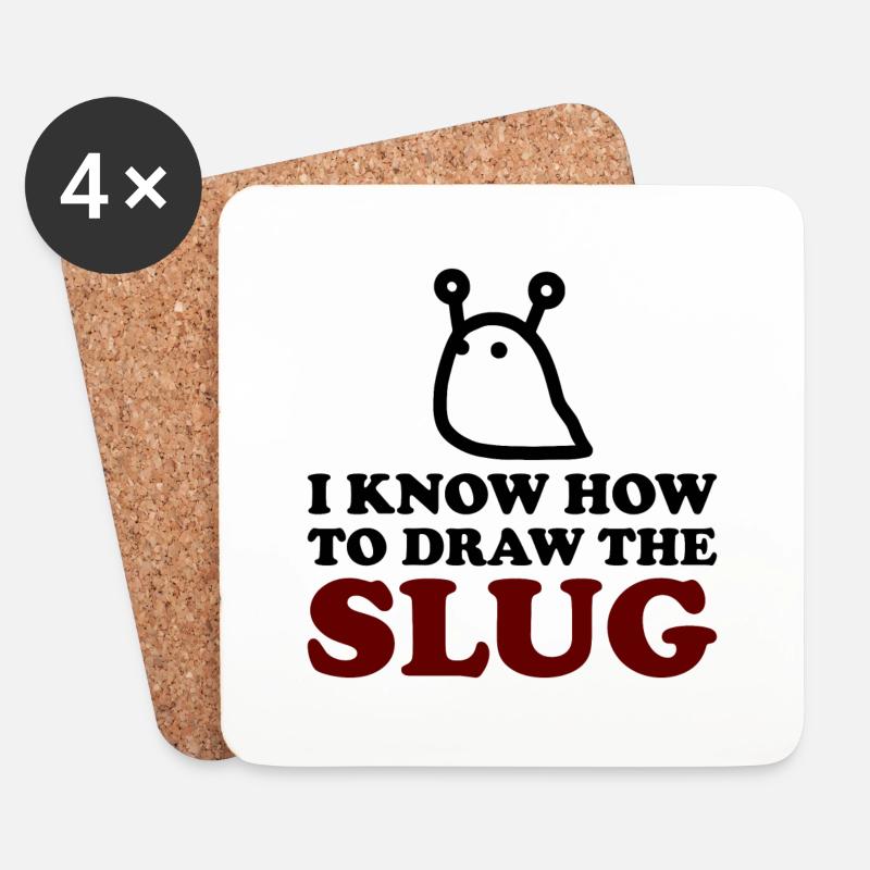 The Slug - Untersetzer (4er-Set) - Weiß