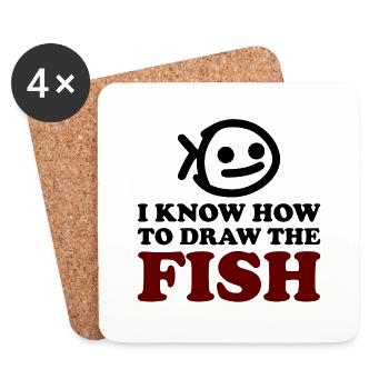 The Fish - Untersetzer (4er-Set) - Weiß - Vorne