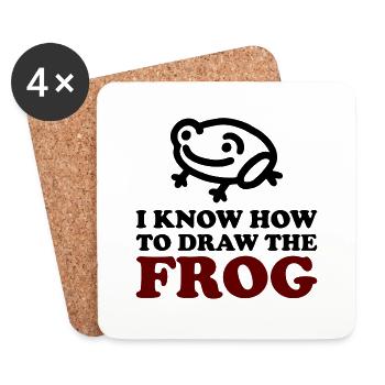 The Frog - Untersetzer (4er-Set) - Weiß - Vorne
