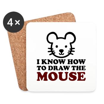 The Mouse - Untersetzer (4er-Set) - Weiß - Vorne