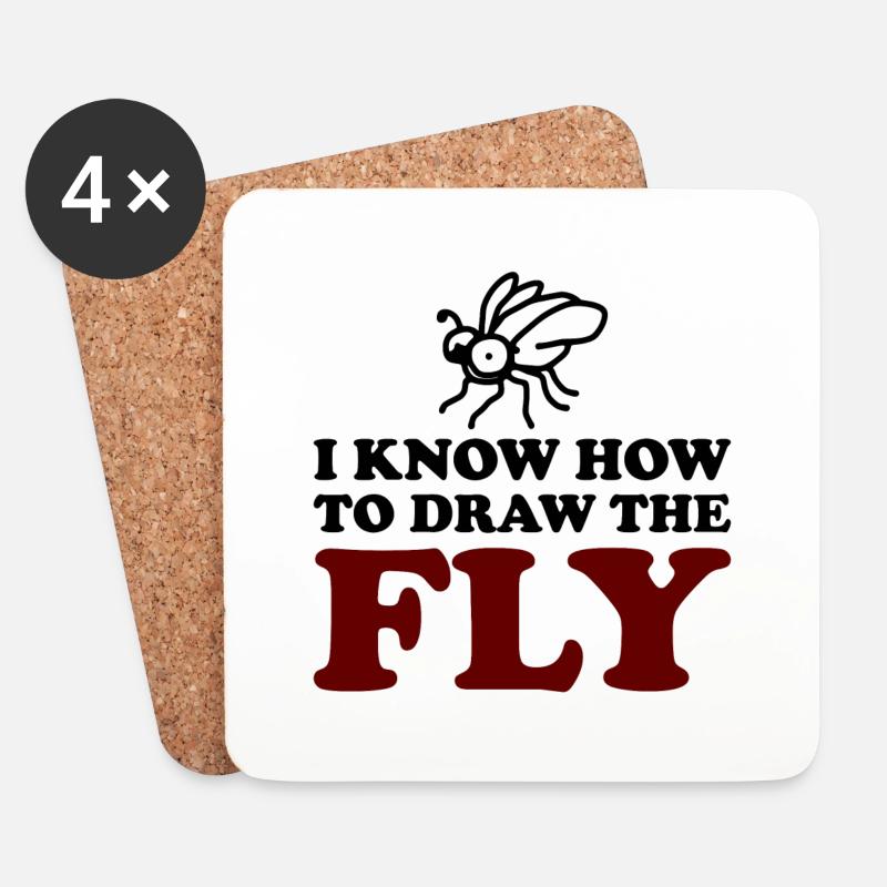 The Fly - Untersetzer (4er-Set) - Weiß