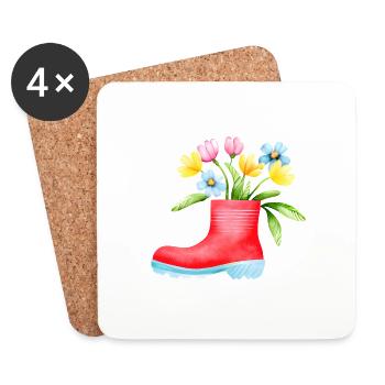 Flower Gift, Flowers, Garden, Home Gardener, Gardener - Coasters (set of 4) - white - Front