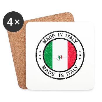Made in Italie - Dessous de verre (lot de 4) - blanc - Devant
