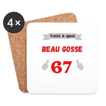 This Is What A Handsome 67-Year-Old Guy Looks Like - Coasters (set of 4) - white - Front