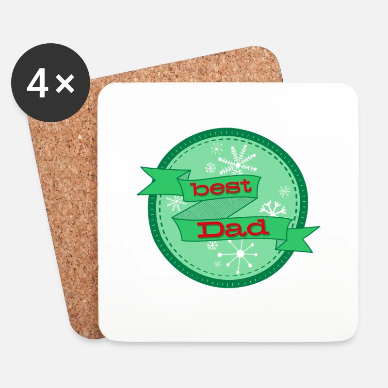 Best dad - Untersetzer (4er-Set) - Weiß