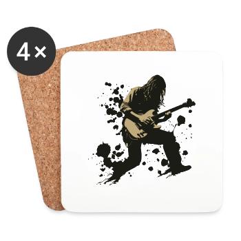 guitar player - Untersetzer (4er-Set) - Weiß - Vorne