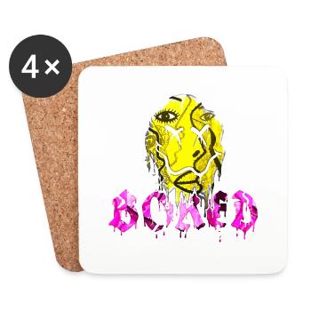 Bored Meme citation drôle Cool triste ennuyeux Gils Art - Dessous de verre (lot de 4) - blanc - Devant