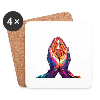 Pray to Heaven - Untersetzer (4er-Set) - Weiß - Vorne