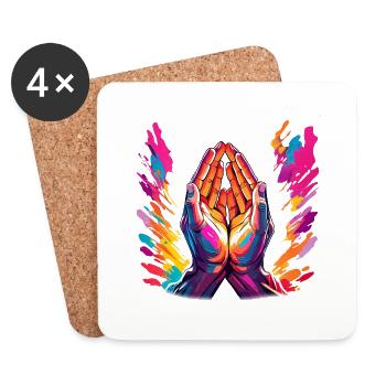 Pray to God - Untersetzer (4er-Set) - Weiß - Vorne
