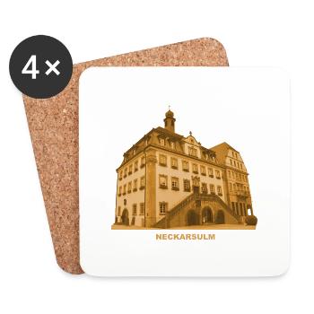 Neckarsulm Rathaus Baden-Württemberg Sulm Neckar - Untersetzer (4er-Set) - Weiß - Vorne