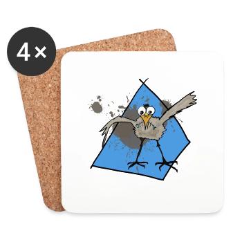 möwe - Untersetzer (4er-Set) - Weiß - Vorne