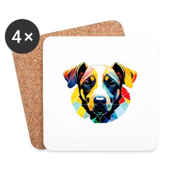 Dog Owner Dog Puppy German Shepherd Dogs - Coasters (set of 4) - white - Front