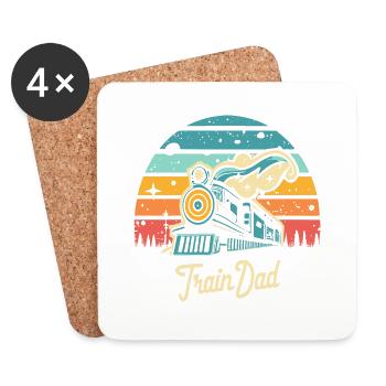 Éduquer papa - Dessous de verre (lot de 4) - blanc - Devant