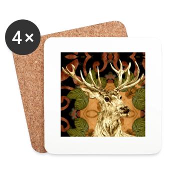 Deer - Coasters (set of 4) - white - Front
