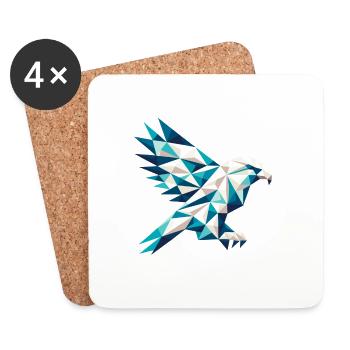 Eagle // eagle - Coasters (set of 4) - white - Front