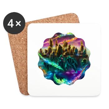 Landscape - Coasters (set of 4) - white - Front