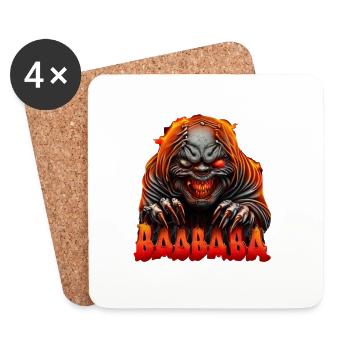 Demon BAABABA Halloween - Coasters (set of 4) - white - Front