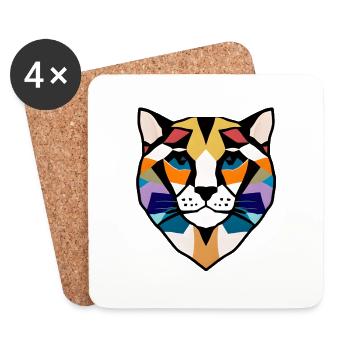 Cat Owner, Pet, Cat, Domestic Cat, Kitten - Coasters (set of 4) - white - Front