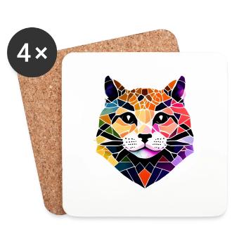 Kitten, Cat, Pet, Domestic Cat, Cat Owner - Coasters (set of 4) - white - Front