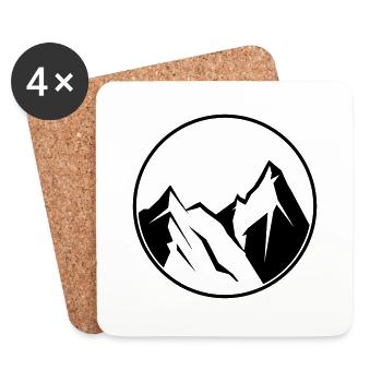 mountains - Coasters (set of 4) - white - Front