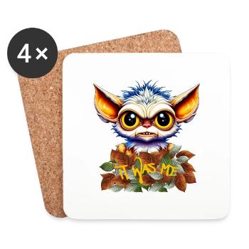 It was me, a sweet and slightly sour gremlin - Coasters (set of 4) - white - Front