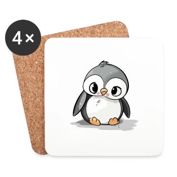 Bichou the little penguin - Coasters (set of 4) - white - Front