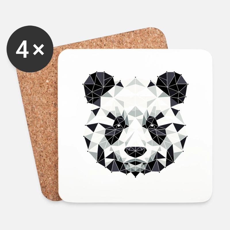 Panda // panda - Untersetzer (4er-Set) - Weiß