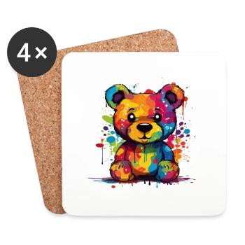 Teddy - Coasters (set of 4) - white - Front