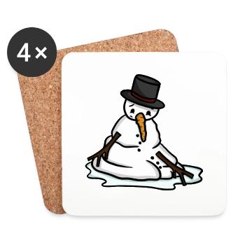 Melting Snowman - Coasters (set of 4) - white - Front