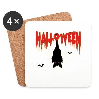 Halloween bat - Coasters (set of 4) - white - Front