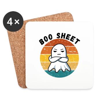 Boo sheet - Dessous de verre (lot de 4) - blanc - Devant