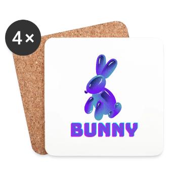 Purple Bunny - Coasters (set of 4) - white - Front