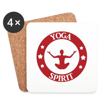 Yoga Spirit - Dessous de verre (lot de 4) - blanc - Devant