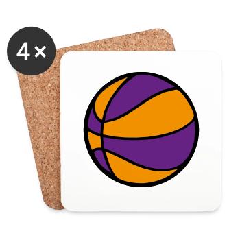 basketball 2 color - Coasters (set of 4) - white - Front