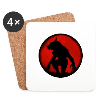 Fenri's Werewolf - Coasters (set of 4) - white - Front
