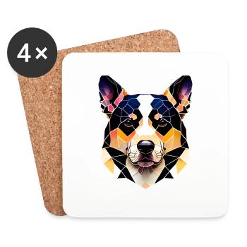 Chiens Berger Allemand Chiot Propriétaire De Chien - Dessous de verre (lot de 4) - blanc - Devant