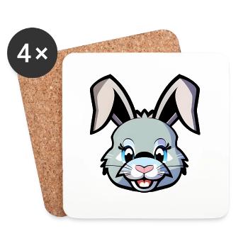 Hare - Coasters (set of 4) - white - Front