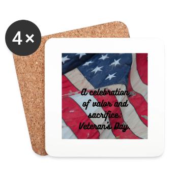 Veterans, veterans, armistice. - Coasters (set of 4) - white - Front