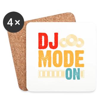 Mode Dj activé - Dessous de verre (lot de 4) - blanc - Devant