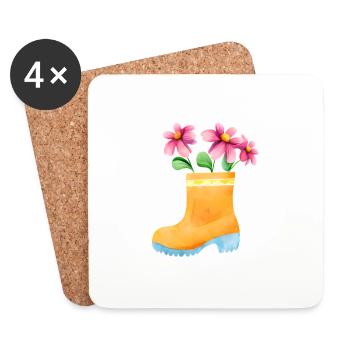 Flower, Garden, Home Gardener, Gardener, Gift, Flowers - Coasters (set of 4) - white - Front