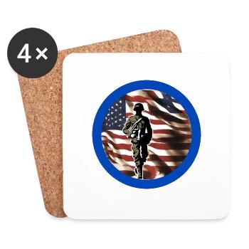 Veterans,veteran,armistice,us army,navy, - Coasters (set of 4) - white - Front