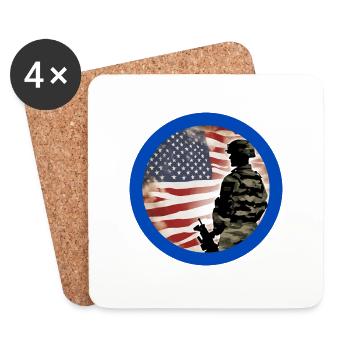 Veterans,veteran,armistice,us army,navy, - Coasters (set of 4) - white - Front