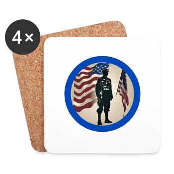 Veterans,veteran,armistice,us army,navy, - Coasters (set of 4) - white - Front